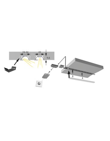 Bild LED ChannelLineG2 Profil, opal, 10-er Set L=2000, Alu-und Abdeckprofil - Halemeier-1