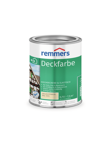 Bild Deckfarbe hellelfenbein (RAL 1015) 0.75 l - Remmers-0