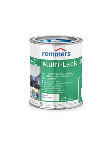 Multi-Lack 3in1 weiß (RAL 9016) 0.75 l - remmers