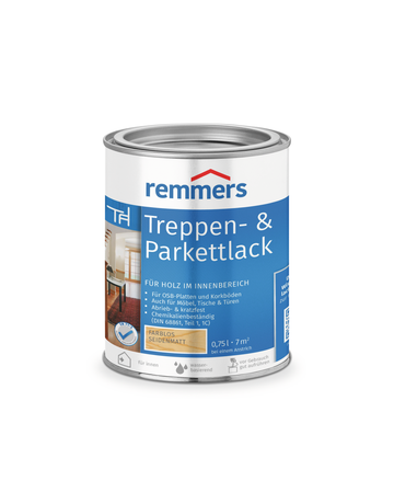 Treppen- & Parkettlack seidenmatt farblos 0.75 l - remmers