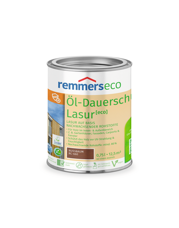 Öl-Dauerschutz-Lasur [eco] nussbaum (RC-660) 0.75 l - remmers