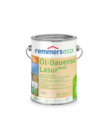 Öl-Dauerschutz-Lasur [eco] weiß (RC-990) 2.5 l - remmers