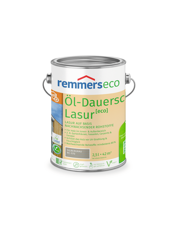 Öl-Dauerschutz-Lasur [eco] silbergrau (RC-970) 2.5 l - remmers