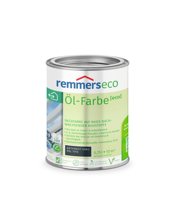 Öl-Farbe [eco] anthrazitgrau (RAL 7016) 0.75 l - remmers