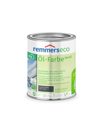 Öl-Farbe [eco] basaltgrau (RAL 7012) 0.75 l - remmers