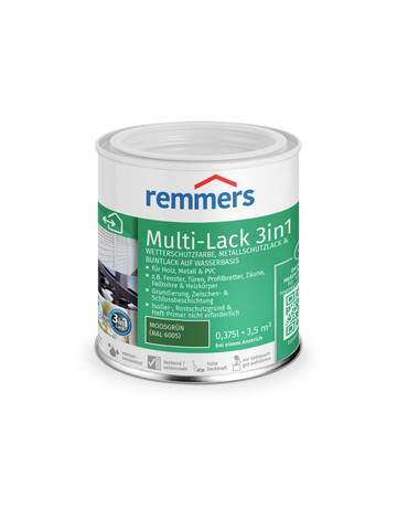 Bild MULTI-LACK 3in1 MOOSGRÜN RAL 6005 0,375 ltr. - Remmers-0