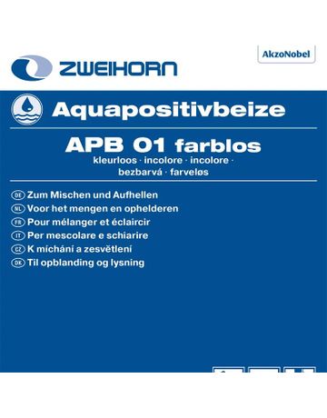 Akzo Aquapositivbeizen APB 01 farblos 5,0 l - Zweihorn