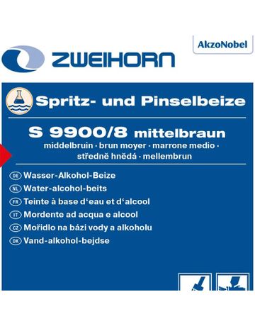 Akzo Spritz-und Pinselbeize mittelbraun S 9900/8 1 ltr - Zweihorn