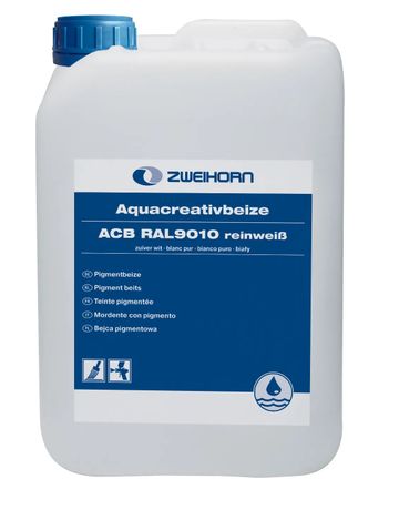 Akzo Aquacreativ-Beize reinweiß ACB RAL 9010 5,0 ltr