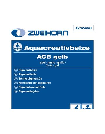 Akzo Aquacreativ-Beize ACB gelb 1000 ml - Zweihorn