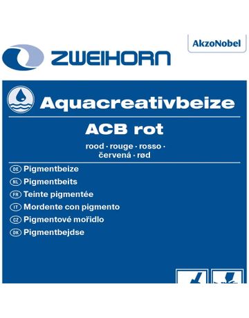 Akzo Aquacreativ-Beize ACB rot 1000 ml - Zweihorn