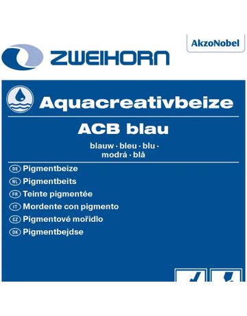 Akzo Aquacreativ-Beize ACB blau 1000 ml - Zweihorn