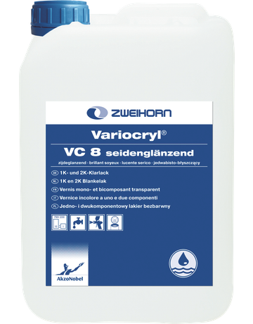 Akzo Variocryl 1K-Klarlack 5,0 l seidenmatt Nr. VC-9