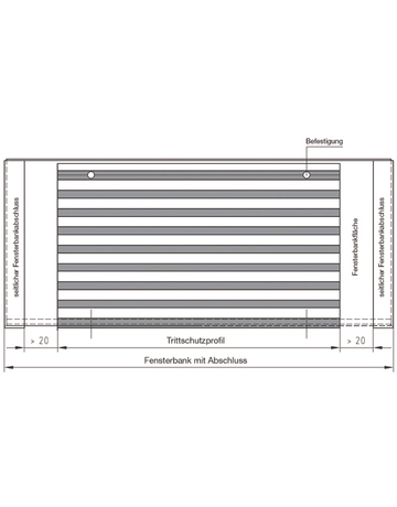 Bild Trittschutzprofil TSP 15 LM-blank Lg. 6000 mm - Bug-2