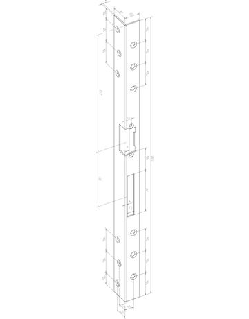 effeff Winkelschließblech 312, DR, 25x500x32 ktg, silberfarben