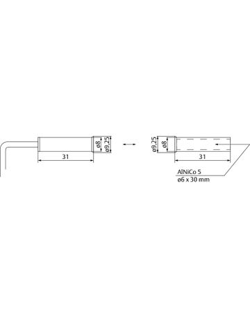 Bild Rundreedkontakt 6M KABEL WEISS - effeff-1