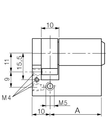 Bild Profil-Halbzylinder P032 K407 Mmvohne Schl. L=30/0 mm Servicezylinder - Ikon-1