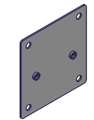 Reparaturplatte 1 für Montageplatte, Gewinde 2 x M4 - Topform