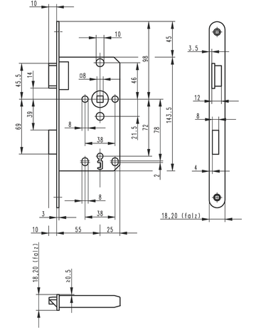 Bild ZT E-Schloss Klasse 1 BB/55 20K NISI DL-3