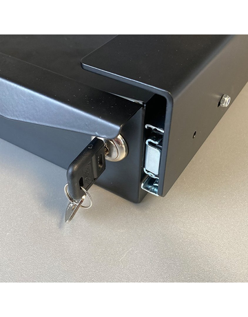 Bild Schublade Steal abschließbar für Tischunterbau, Stahl pulverbes. schwarz - Topform-1