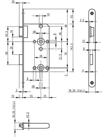 Bild WC E-Schloss Klasse 2 WC/55 20R NISI DR-3