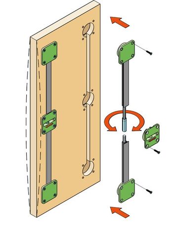 Ausrichtbeschlag Abdeckung Alu Länge/Achsmaß max. 2240 mm