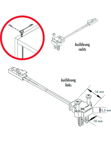 Bild Mini Stromschienen Power Track Top-Einspeiser weiß rechts - Topform-1