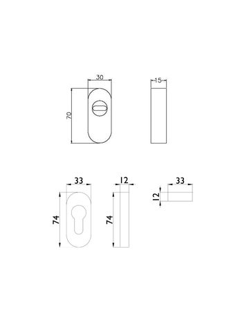 Bild Cliprosette Tinos PZ Höhe 9 mm Edelstahl matt-1