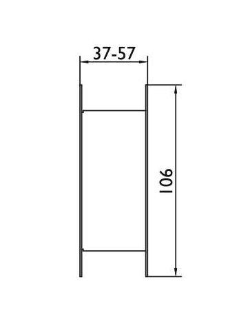 Bild Lüftungsgitter mit Befestigung B 625 x H 106 mm, Edelstahl matt-1