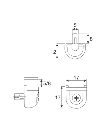 Bild Glasbodenträger stufenlos verstellbar 5 mm vernickelt/transparent-1