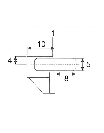 Bild Bodenträger 5 mm transparent, umspritzer Stahlstift - Topform-1