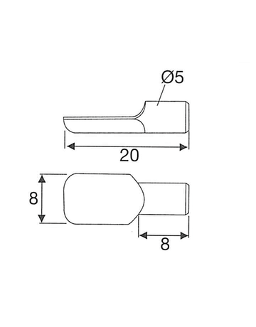 Bild Löffel-Bodenträger vernickelt Ø 5 mm-1