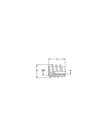 Bild Rampa-Muffe Typ SK Stahl verzinkt M 6 L 15 D 12 mm (Innensechskant)-2