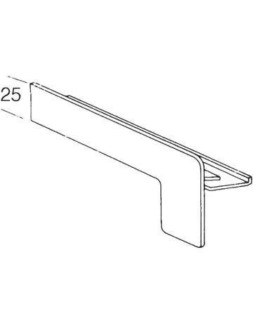 Bild Bank Abschluss 260 mm LM-EV 1 Sichtbeton (A 150) rechts - RBB-1