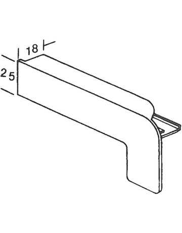 Bild Bank Abschluss 260 mm LM EV 1 Putz 18 mm links - RBB-1