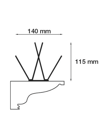 Bild TAUBENABWEHR E4 85/115 MM HOCH SCHUTZBREITE 14-18 CM L=33 CM-1