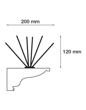 Bild TAUBENABWEHR E6 100/120 MM HOCH SCHUTZBREITE 20-25 CM L=33 CM-1