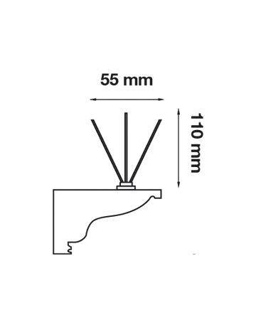 Bild TAUBENABWEHR ULTRA1 110 MM HOCH SCHUTZBREITE 5-10,5 CM L=31 CM-1