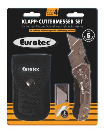 Klapp-Cuttermesser inkl. Holster - Eurotec