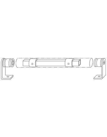 Stabilisierungsrohr für Griffrohr 6801 Stahl Vierkant 20x20x2 mm 6000 mm