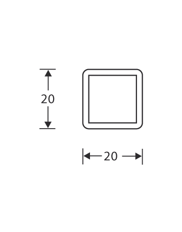 Bild Stabilisierungsrohr für Griffrohr 6801 Stahl Vierkant 20x20x2 mm 6000 mm-1