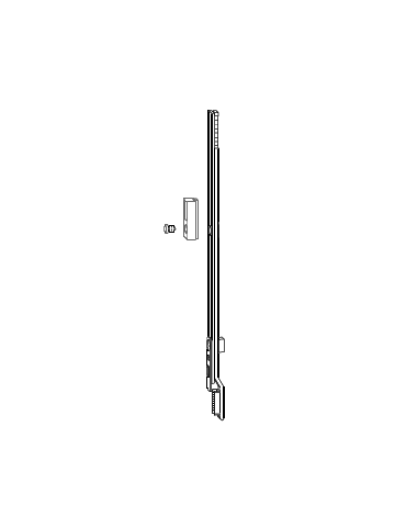 GU Verlängerung für Falzhebelverschluss FFH = 1871-2370 mm