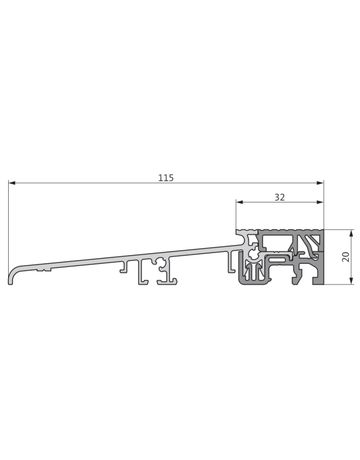 SBS-Schwelle Holz AD 233 V 115 x 20 mm