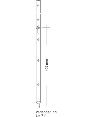 Bild Verlängerung zu Secury ferguard 20 X 711 mm mit Rollz.-1