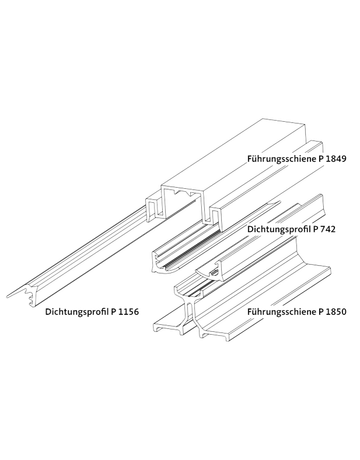 Beutel HS Führungsschiene P1850