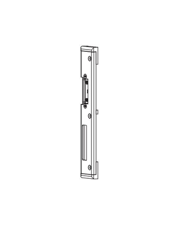 Schließblech U-Profil 30x8mm, Länge 216 mit Austauschstück,, Nutlage 12mm