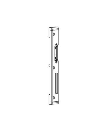 Schließblech U-Profil 30x8mm, Länge 216 mit Austauschstück,, Nutlage 12mm