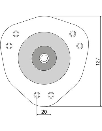 Bild Tischfuss 60 mm D höhenverstellbar 710 mm Höhe schwarz-2