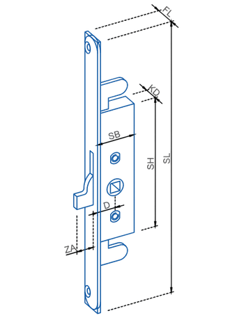 Bild Einsteckgetriebe 13 mm links Nr. 400/3LS mit Stulp o. Stange o. Zubehör verzinkt-1