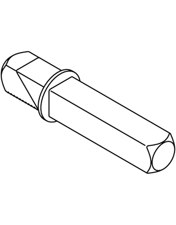 Bild HEWI Wechselstift 72.7 B, 8/10x68mm, Maß X 19,1-29 verzinkt-1